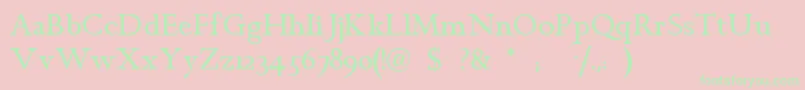 Chanticl Font – Green Fonts on Pink Background