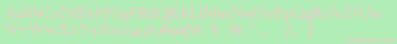 フォントChanticl – 緑の背景にピンクのフォント