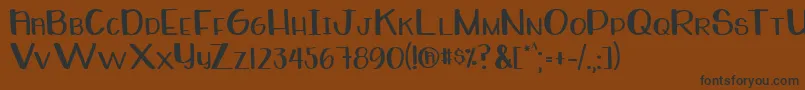 WhiteboardRegular Font – Black Fonts on Brown Background