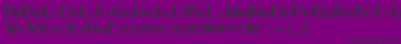 WhiteboardRegular Font – Black Fonts on Purple Background