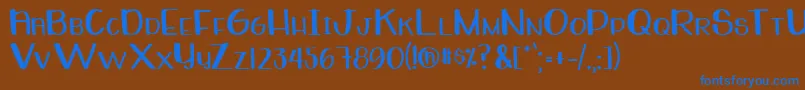 WhiteboardRegular Font – Blue Fonts on Brown Background