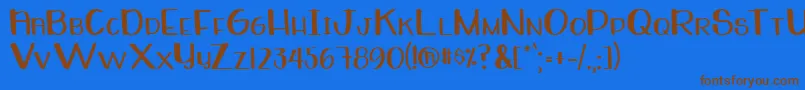 WhiteboardRegular Font – Brown Fonts on Blue Background