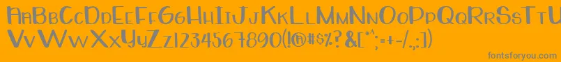 WhiteboardRegular Font – Gray Fonts on Orange Background