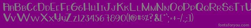 WhiteboardRegular Font – Gray Fonts on Purple Background