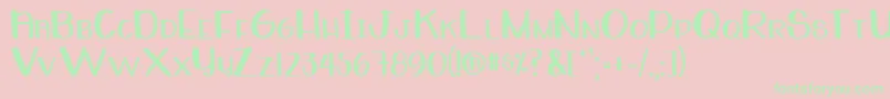 WhiteboardRegular Font – Green Fonts on Pink Background