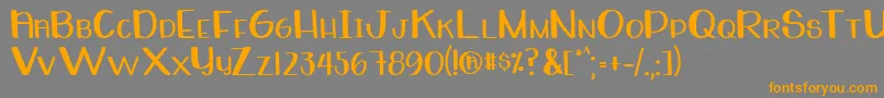 WhiteboardRegular-Schriftart – Orangefarbene Schriften auf grauem Hintergrund