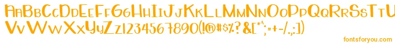 WhiteboardRegular Font – Orange Fonts on White Background