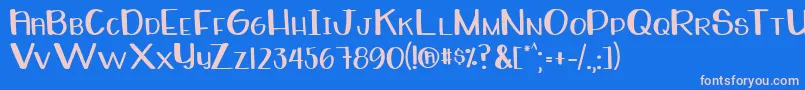 WhiteboardRegular Font – Pink Fonts on Blue Background