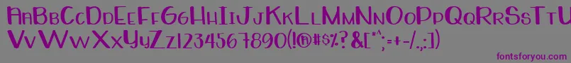 WhiteboardRegular Font – Purple Fonts on Gray Background