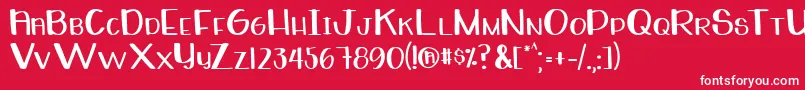 WhiteboardRegular Font – White Fonts on Red Background