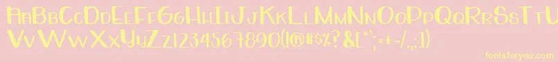 WhiteboardRegular Font – Yellow Fonts on Pink Background