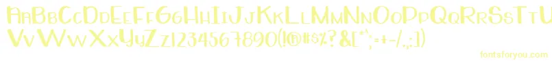 WhiteboardRegular Font – Yellow Fonts on White Background