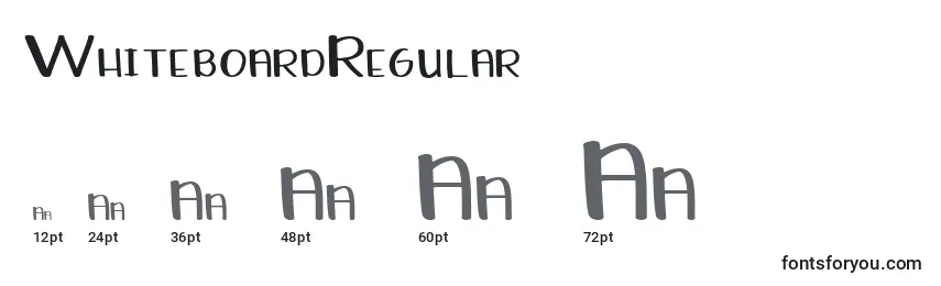 WhiteboardRegular Font Sizes