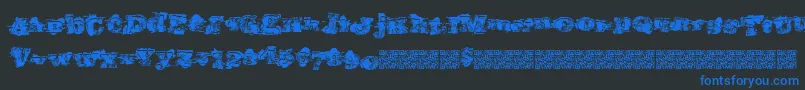 Southernriots Font – Blue Fonts on Black Background