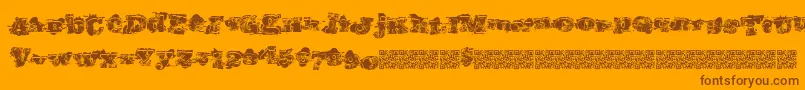 Southernriots Font – Brown Fonts on Orange Background