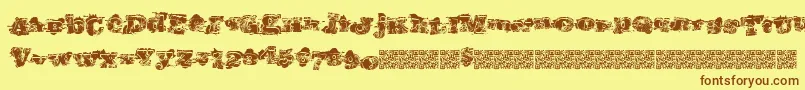 Southernriots Font – Brown Fonts on Yellow Background