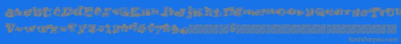 フォントSouthernriots – 青い背景に灰色の文字