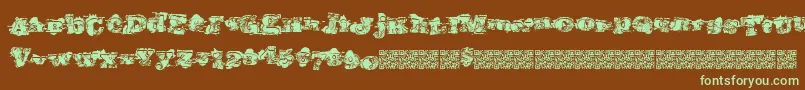 Southernriots Font – Green Fonts on Brown Background