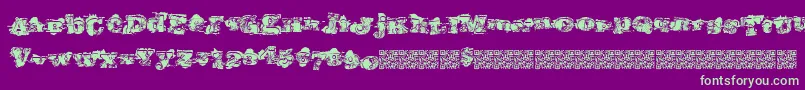 Southernriots Font – Green Fonts on Purple Background