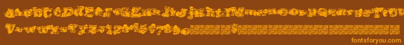 Southernriots Font – Orange Fonts on Brown Background