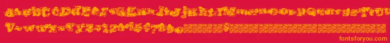 Southernriots Font – Orange Fonts on Red Background