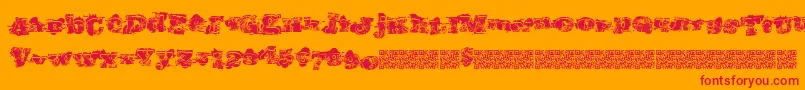 Southernriots Font – Red Fonts on Orange Background