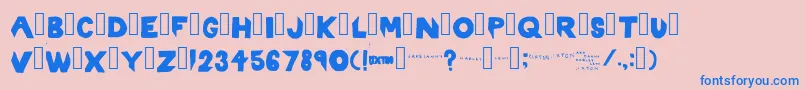 More about Rixton Font Rixton Font – Blue Fonts on Pink Background