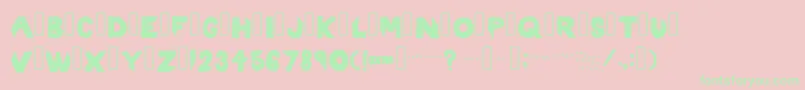 Rixton Font – Green Fonts on Pink Background