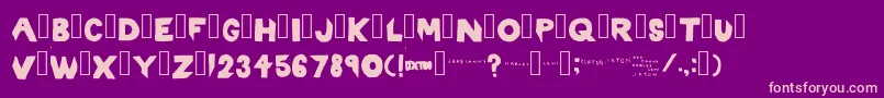 Rixton Font – Pink Fonts on Purple Background