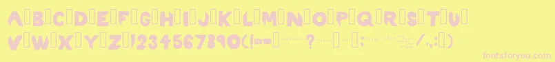 Rixton Font – Pink Fonts on Yellow Background