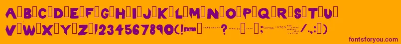 Rixton Font – Purple Fonts on Orange Background