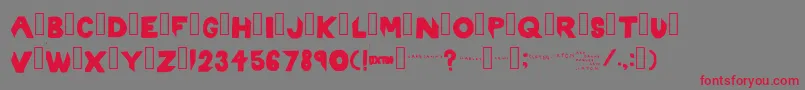 フォントRixton – 赤い文字の灰色の背景