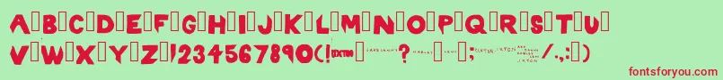 Rixton Font – Red Fonts on Green Background