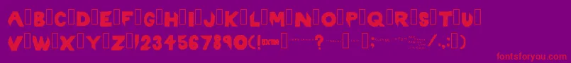 Rixton Font – Red Fonts on Purple Background