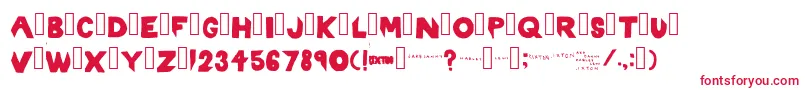 Rixton-Schriftart – Rote Schriften auf weißem Hintergrund