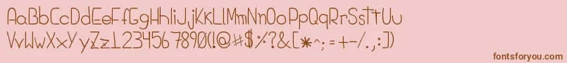 DiegoHands Font – Brown Fonts on Pink Background