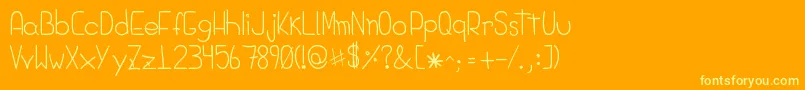 DiegoHands Font – Yellow Fonts on Orange Background