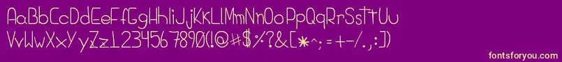 DiegoHands Font – Yellow Fonts on Purple Background