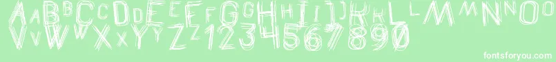 TheDrunkedManSt Font – White Fonts on Green Background