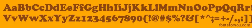 Chacey Font – Brown Fonts on Orange Background