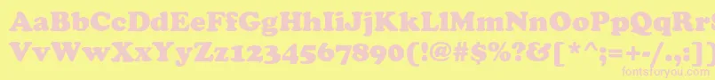 Chacey Font – Pink Fonts on Yellow Background