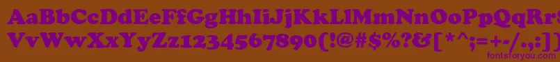 Chacey Font – Purple Fonts on Brown Background