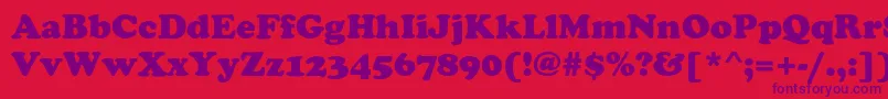 Chacey Font – Purple Fonts on Red Background