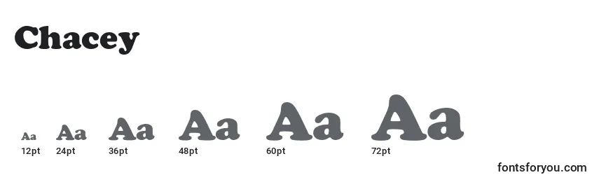 Chacey Font Sizes