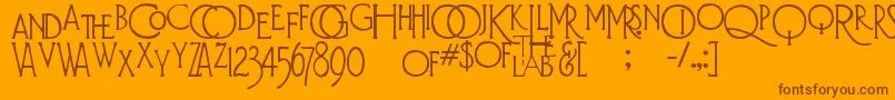 Diehlda Font – Brown Fonts on Orange Background