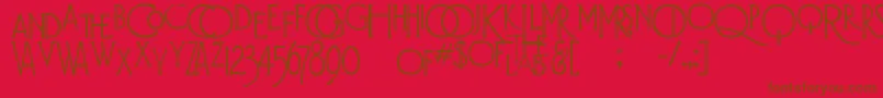 Diehlda Font – Brown Fonts on Red Background