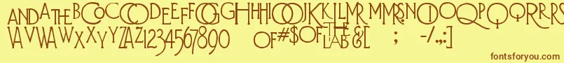 Diehlda Font – Brown Fonts on Yellow Background