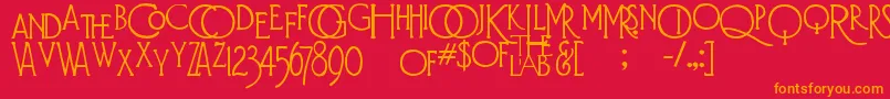 Diehlda Font – Orange Fonts on Red Background
