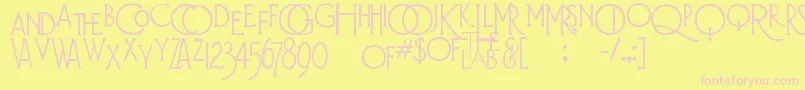 Diehlda Font – Pink Fonts on Yellow Background