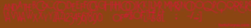 Diehlda Font – Red Fonts on Brown Background
